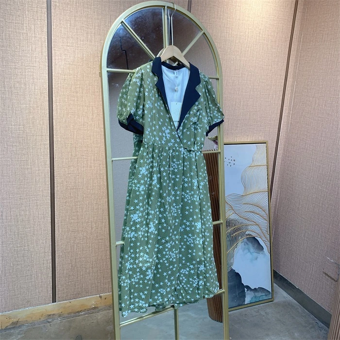 CC675青色孕妇裙子90-130