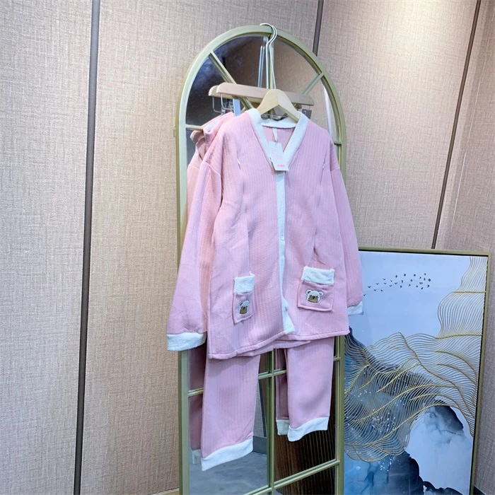 P050粉色孕妇衣两件套      L100-130XL140XXL150