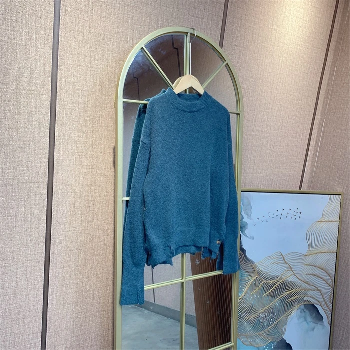 QQ262蓝色孕妇毛衣 90-130