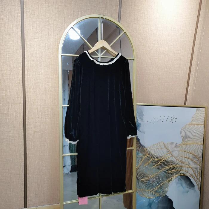 BF977孕妇黑色连衣裙120-150