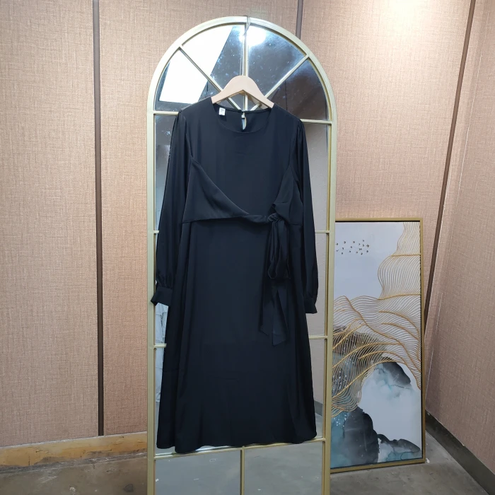 BE648孕妇黑色连衣裙100-130