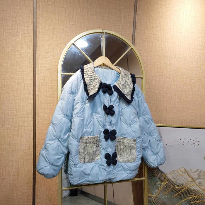 RB652孕妇蓝色棉衣100-135