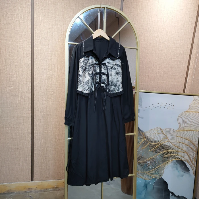 BF936孕妇黑色连衣裙90-125