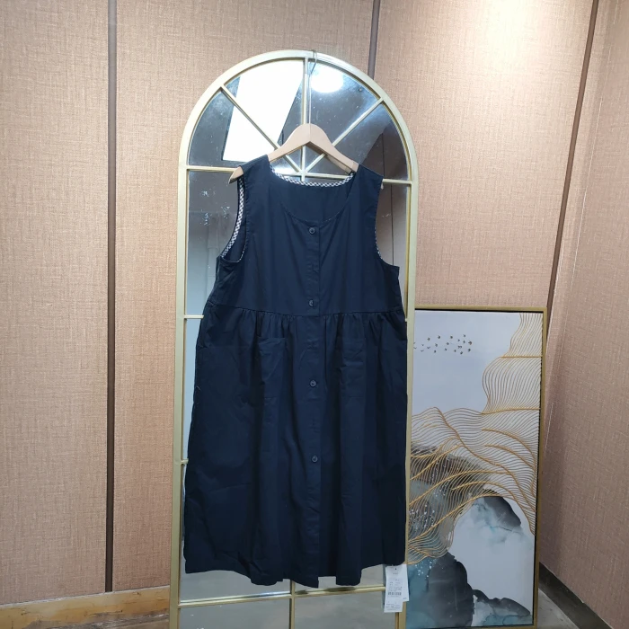 CF77孕妇蓝色背心裙110-140