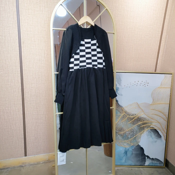 CH84孕妇黑色连衣裙  90-130