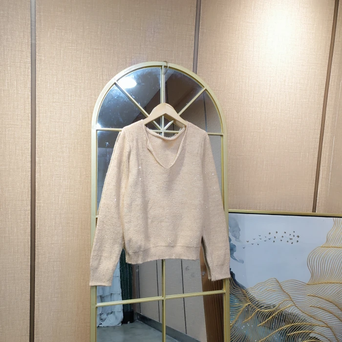 AE250孕妇杏色针织衫90-120