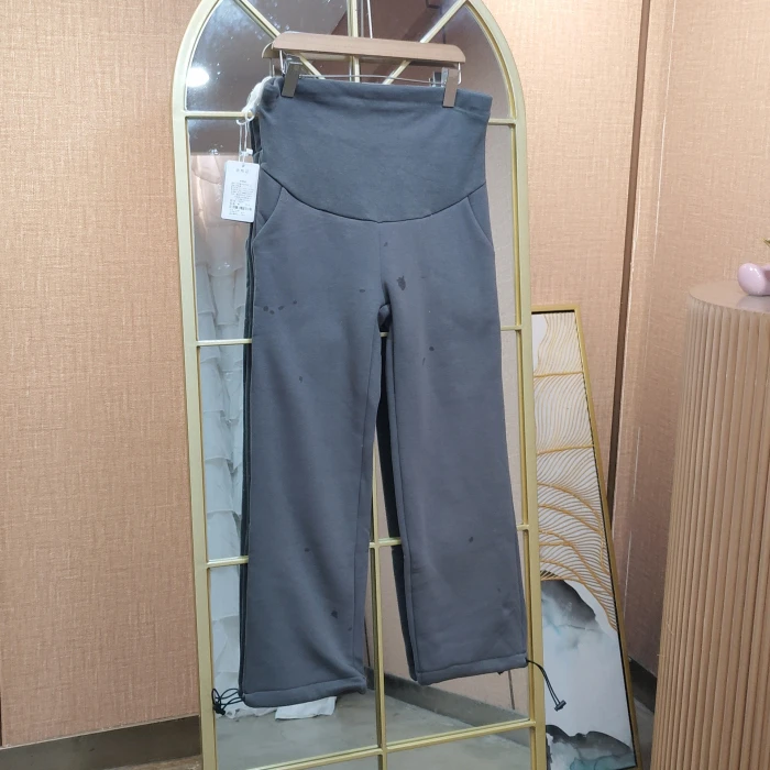 ZT24孕妇灰色加绒裤子M90-120L100-130XL140