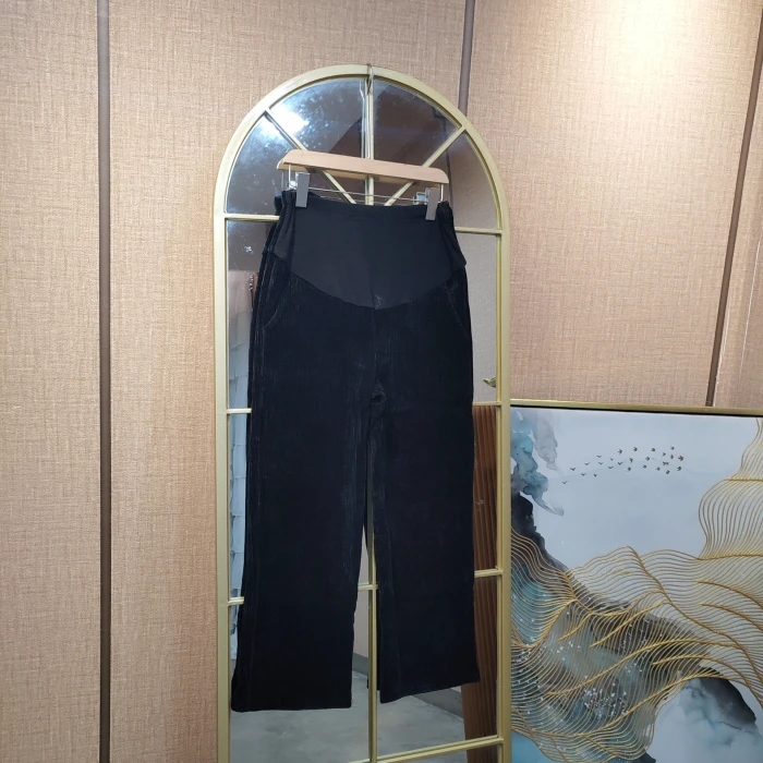 HN86孕妇黑色加绒裤子M90-120 XXL150