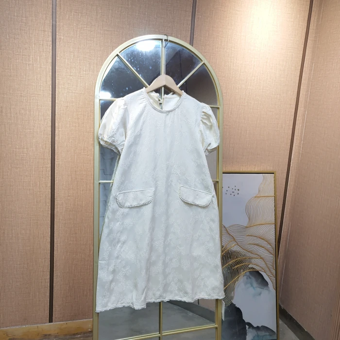 BZ112孕妇杏色连衣裙100-140