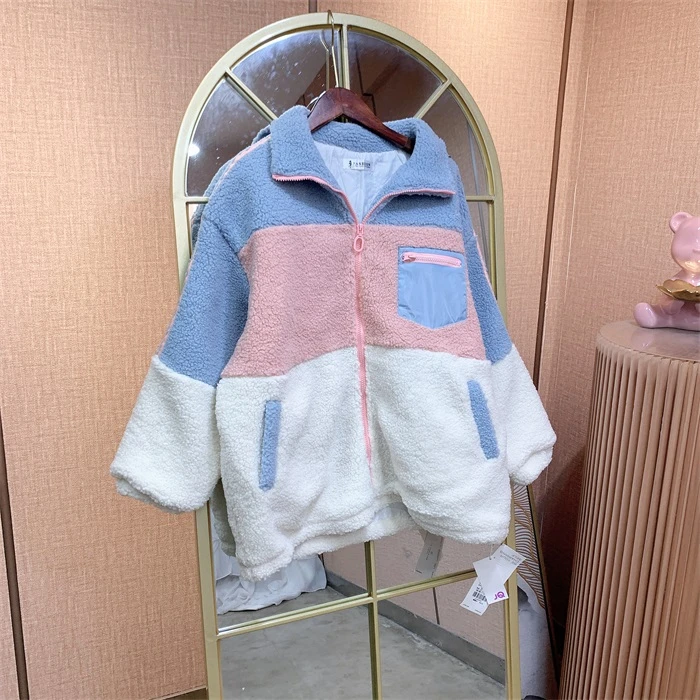 H311蓝色拼接孕妇卫衣L90-130XL140