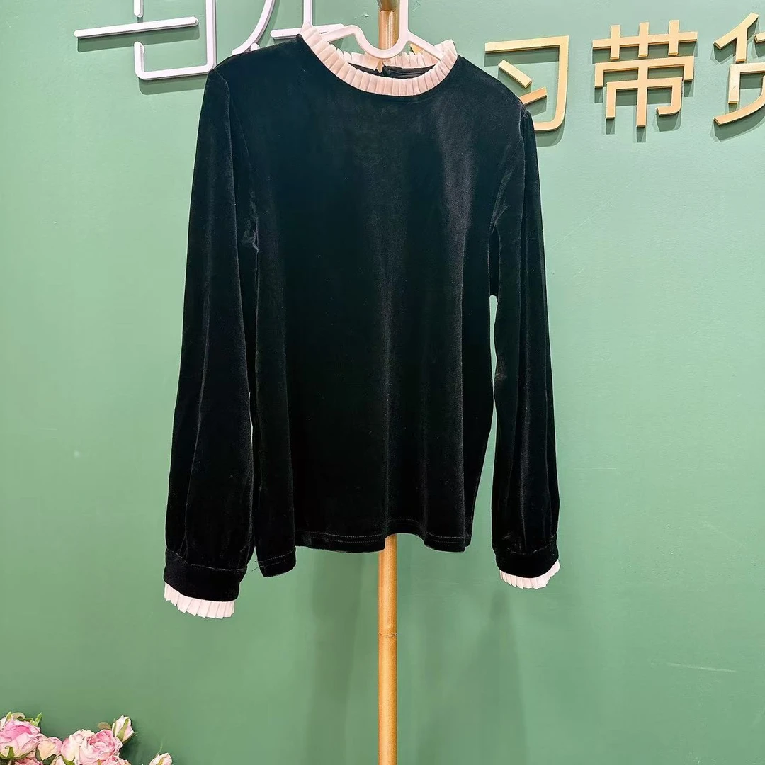 【丁香】新中式气质百搭丝绒小衫