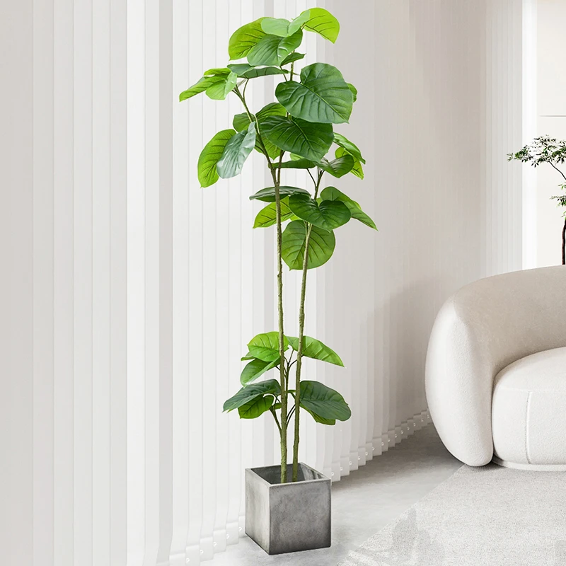 仿真绿植高端轻奢心叶榕假植物装饰仿生大型盆栽室内客厅摆件花树