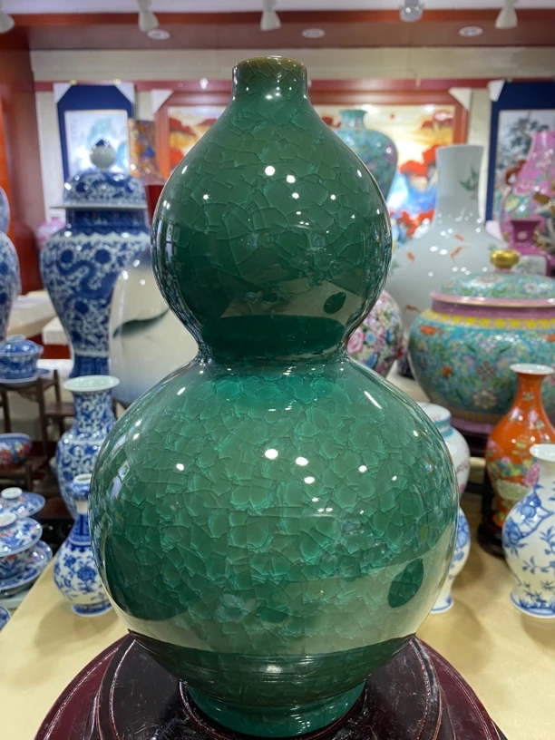 全手高温窑变宝葫芦