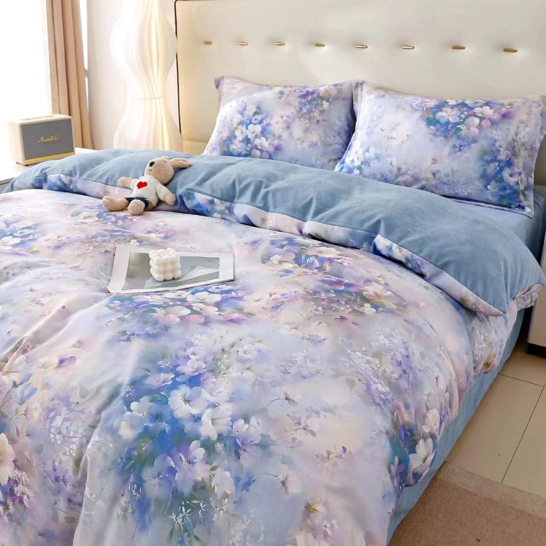 【专柜定制款】新款四季通用高支高密数码印花天丝棉四件套