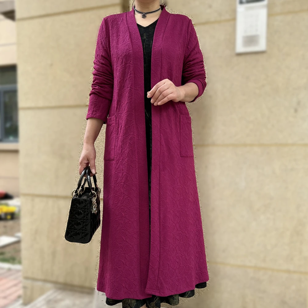 秋季百搭新款气质大码披肩风衣宽松遮肉外搭长款时尚长袖显瘦外套