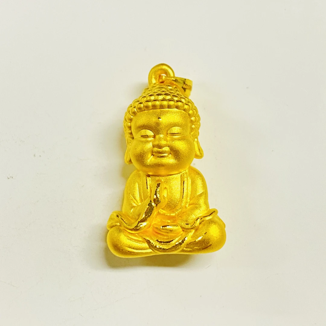 足金饰品/小佛吊坠瓜子扣/1.04/1B5E09253/K