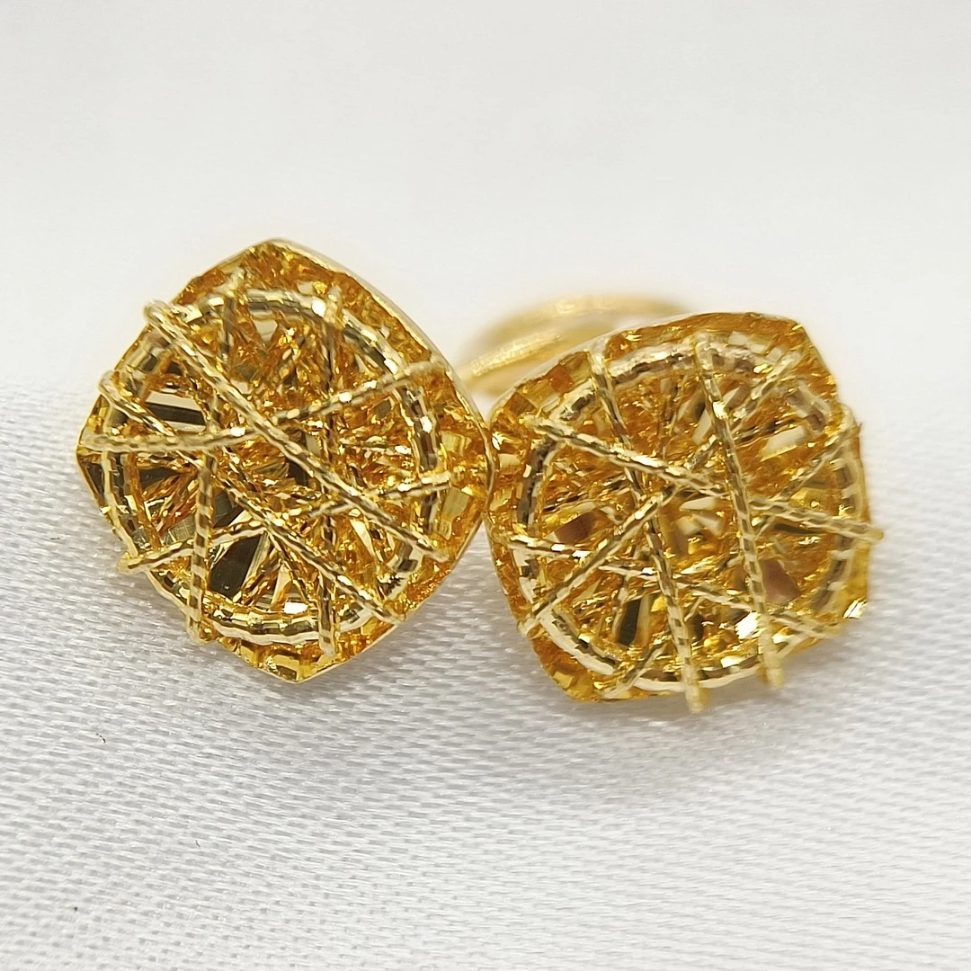 足金饰品/5G花丝方糖耳钉/3.07/B111510-3.07/q(克重多退少补)