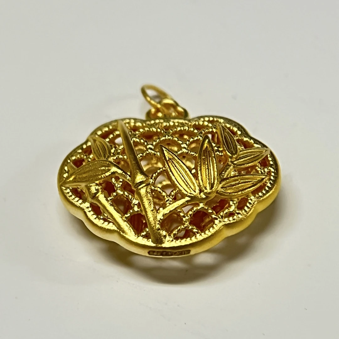 足金饰品/镂空竹叶锁包/1.07/B120741-1.07/h