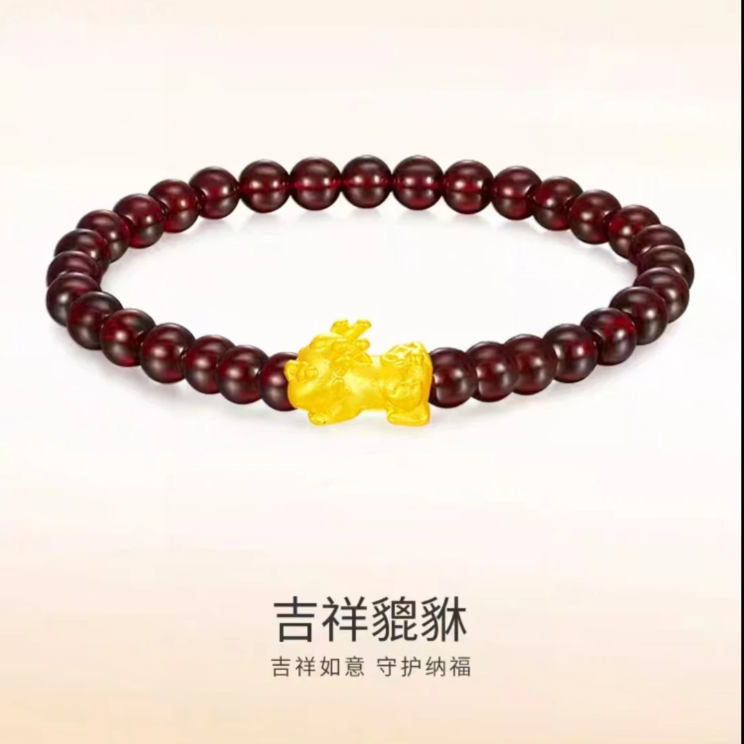 足金貔貅宝宝石榴石/ bp/A101521-/123/m