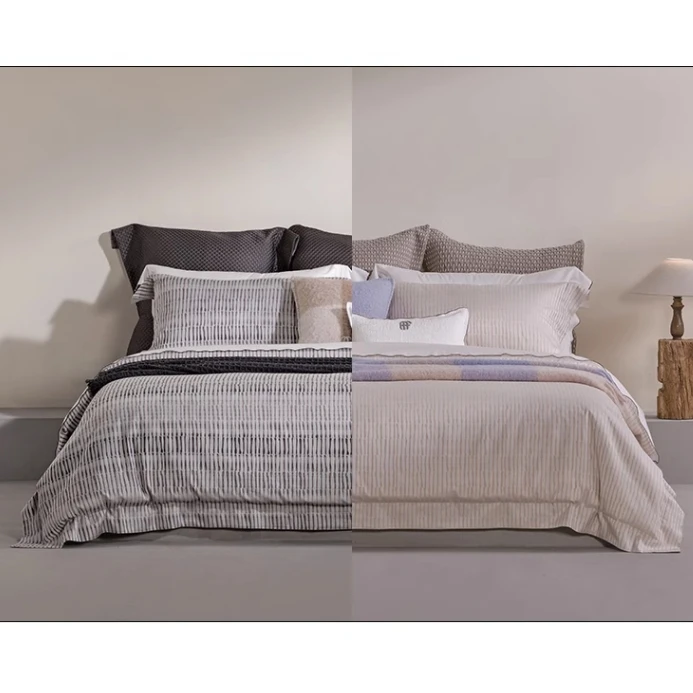 C931外贸尾单【100支纯棉】色织提花四件套标准2*2.3轻奢丝滑亲肤