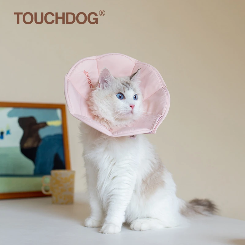 Touchdog/它它马卡龙伊丽莎白圈猫咪狗狗通用防水绝育防舔咬项圈