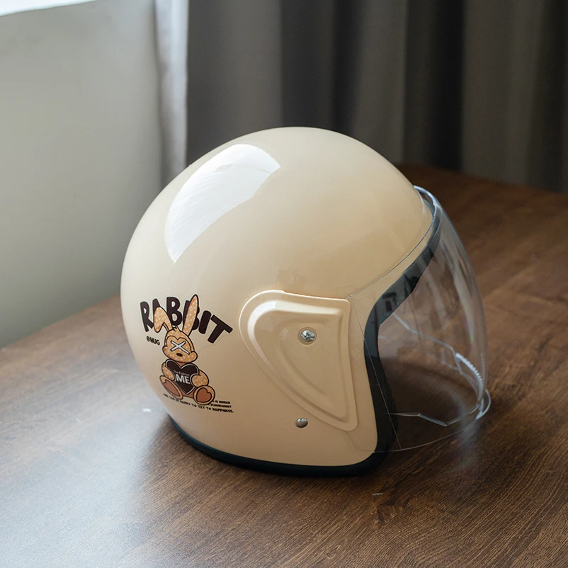 秋冬季国标3C认证潮牌卡通可爱时尚男女情侣电瓶车电动摩托车头盔