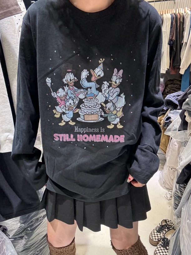 韩版唐老鸭生日蛋糕T恤