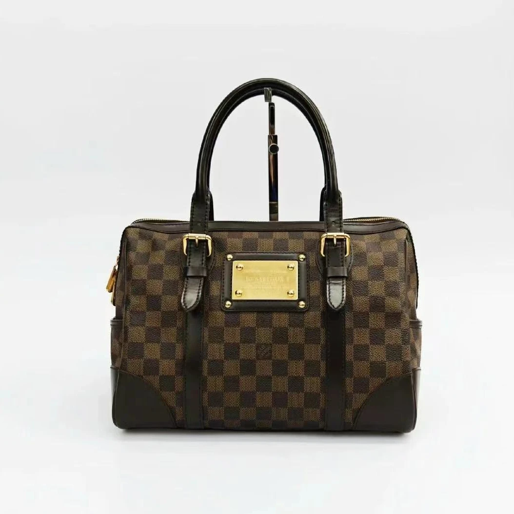 95新 LouisVuitton/路易威登 棕棋盘格波士顿手提包/330582