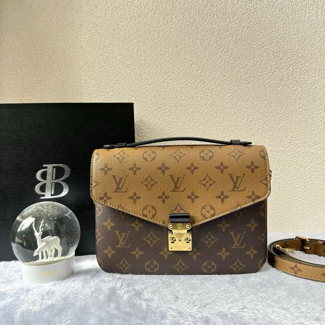 95新 LouisVuitton/路易威登 老花焦糖拼色邮差/318514