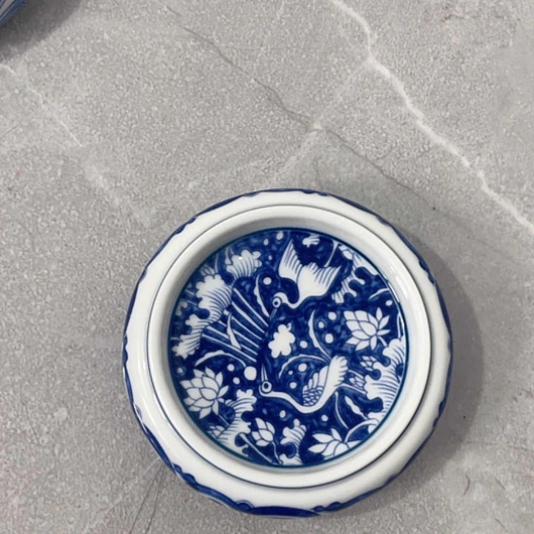 【闪购商品】陶瓷老青一鹭杯垫