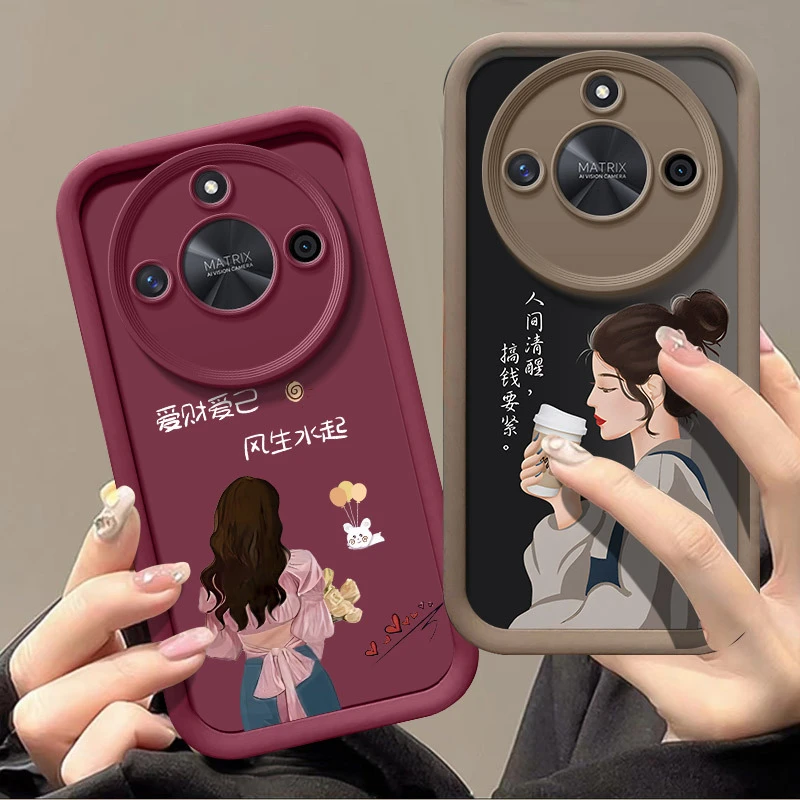 华为荣耀x50手机壳ALI-AN00潮牌时尚创意全包保护套奢华网红女款