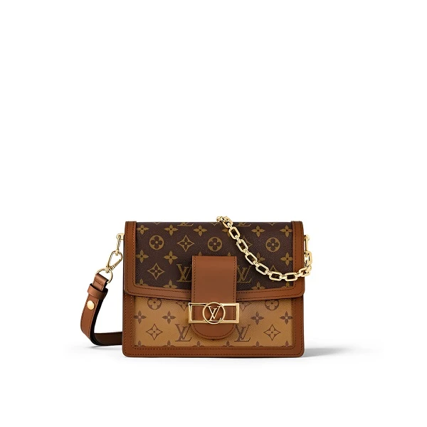 全新未使用 LouisVuitton/路易威登 达芙妮中号拼色老花斜挎包