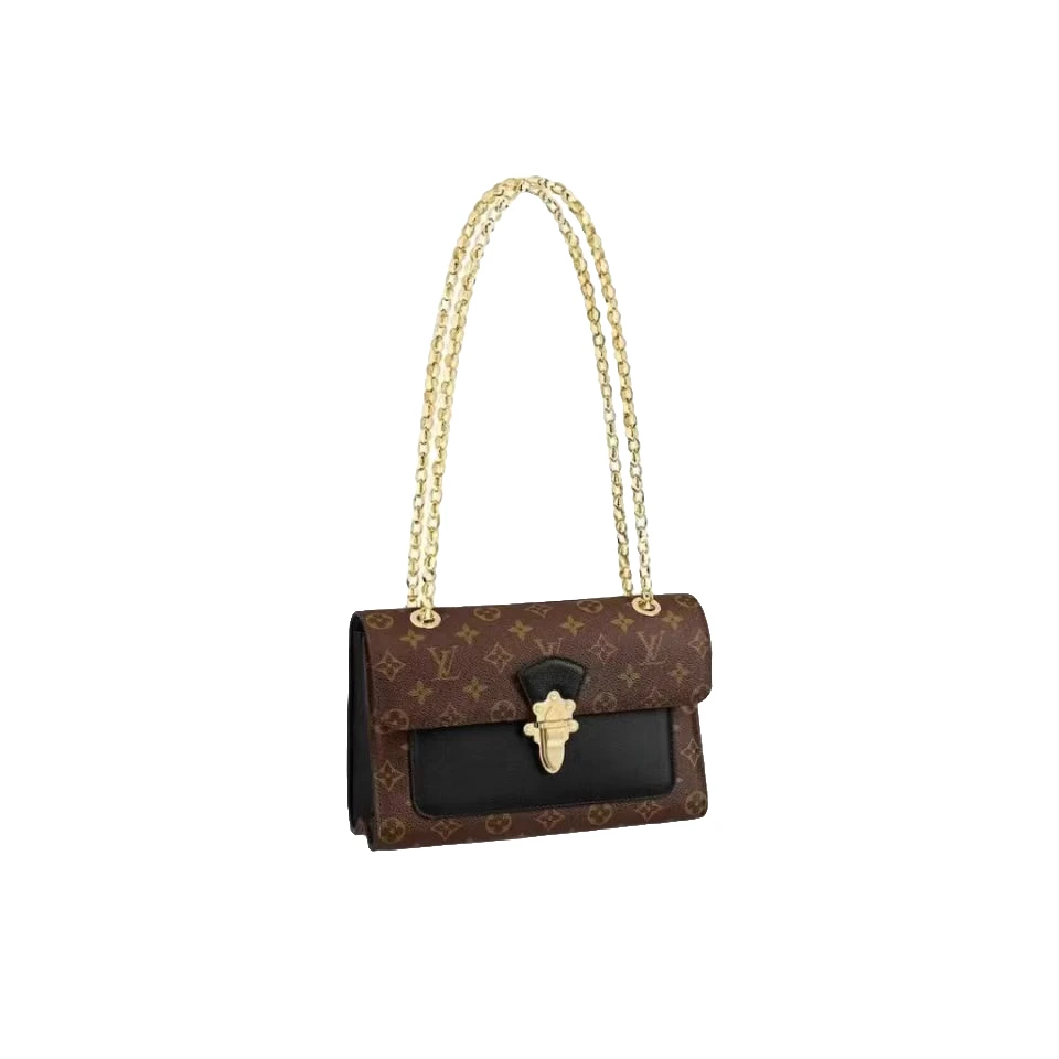 全新未使用 LouisVuitton/路易威登 闲置款维多利亚老花链条包