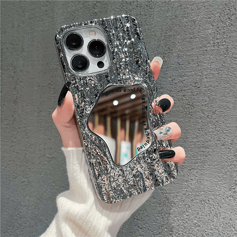 苹果15手机壳补妆镜子iphone14华为mate60荣耀oppovivo女款网红