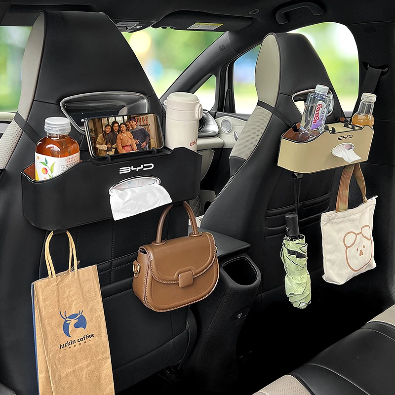 比亚迪海豚海鸥宋plus唐DMI汽车椅背收纳盒座椅后背储物袋置物盒
