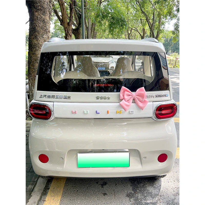 适用于五菱宏光mini三代马卡龙尾门标装饰贴车载大号蝴蝶结装饰件