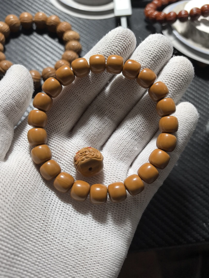 猴头雕刻道珠直切极限弧手串