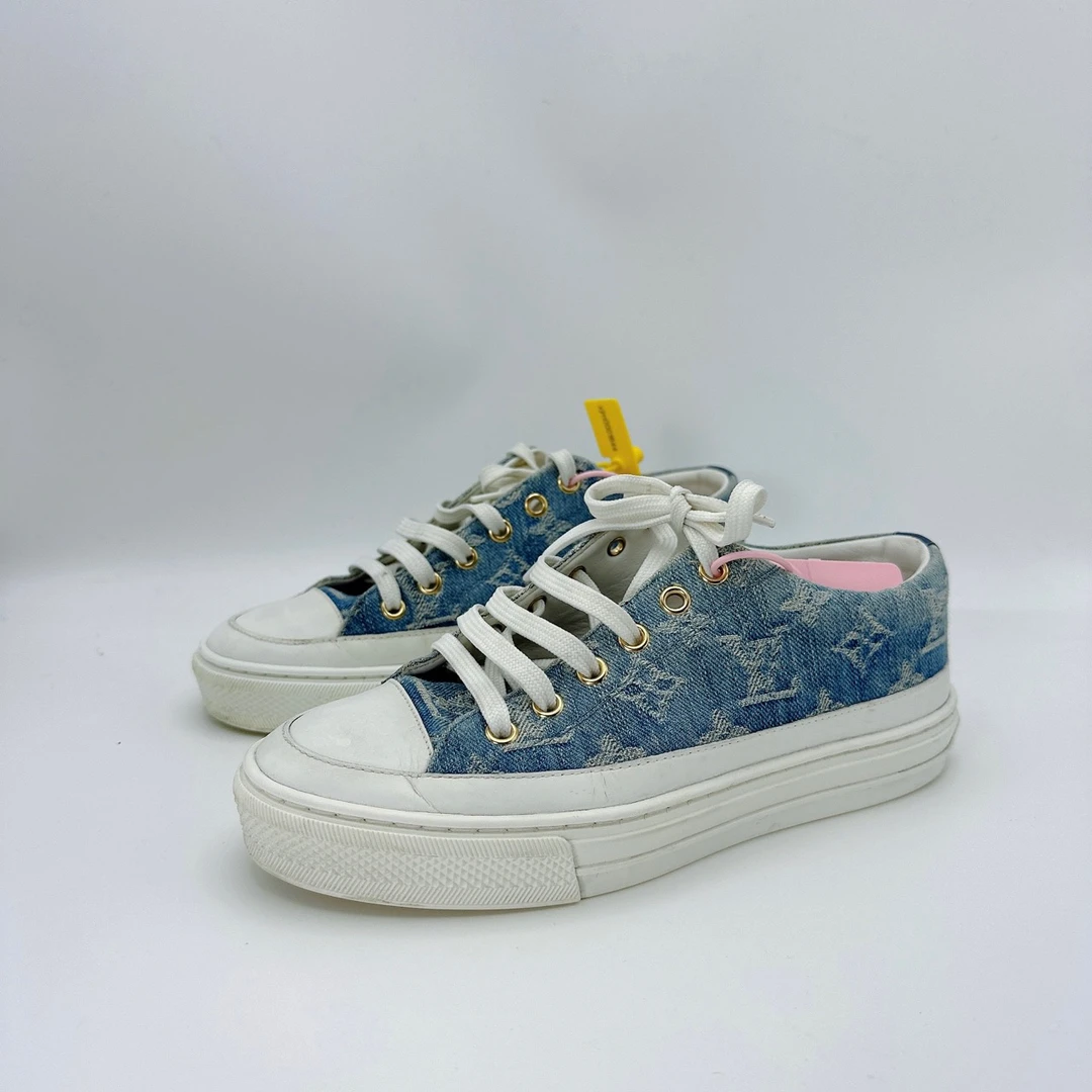 35.5码/lv/路易威登 牛仔板鞋/95新/jm06105