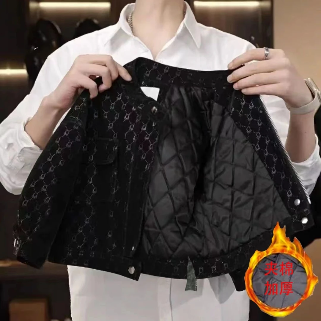 男童皮衣外套2024秋冬新款时尚儿童皮夹克痞帅男宝宝冬季加厚衣服