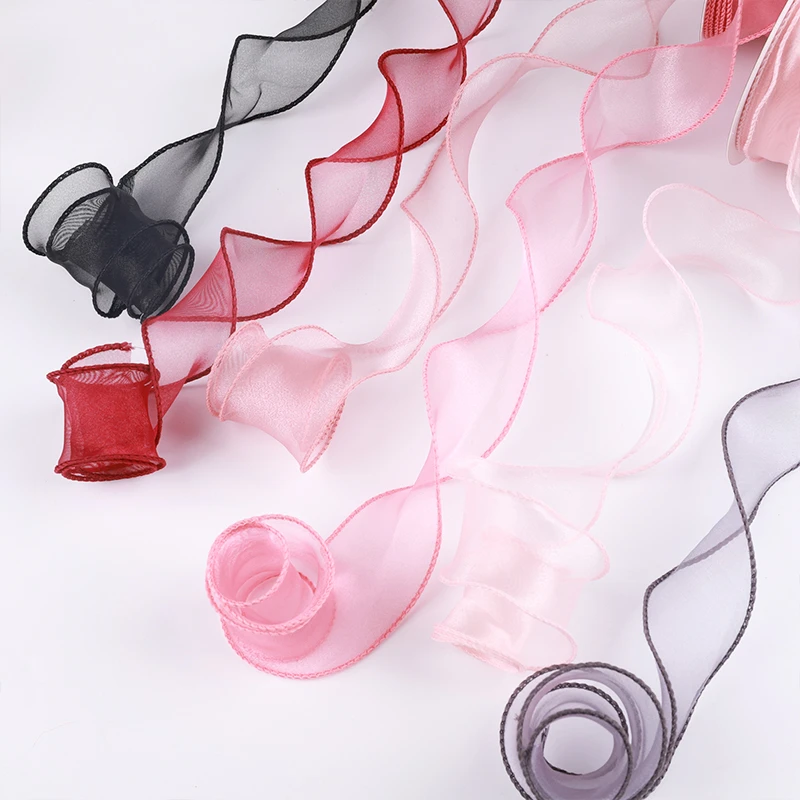 【花境】素色鱼尾纱丝带鲜花花束包装绑带烘培蛋糕盒礼品盒手工装饰