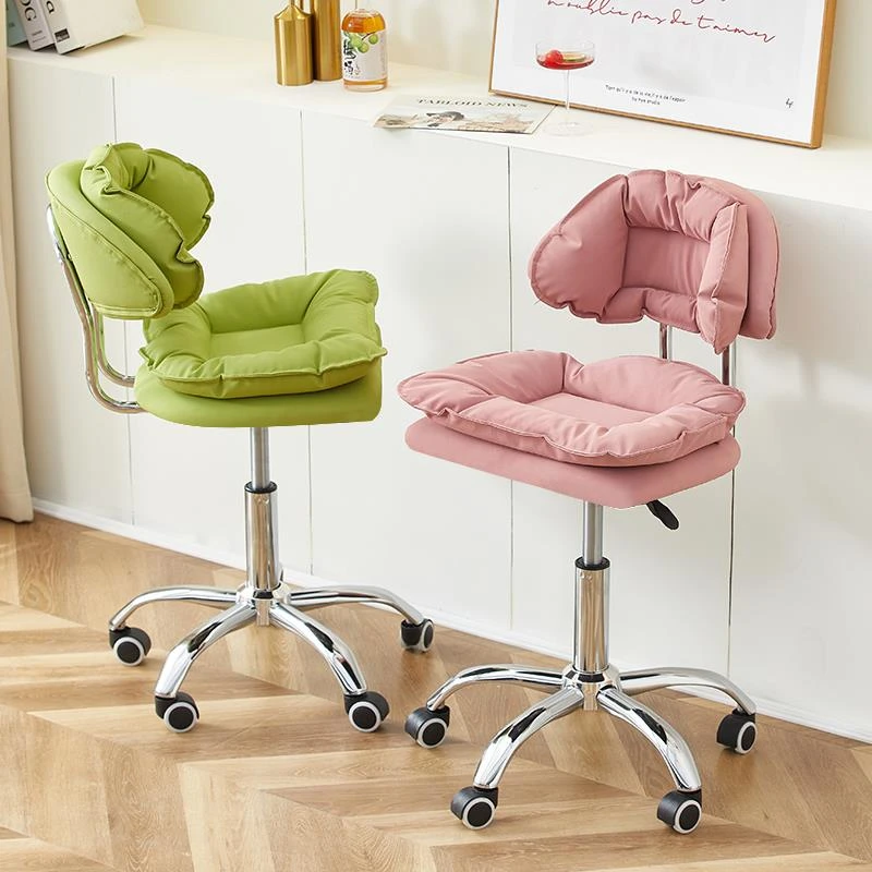 升降吧台椅旋转商用靠背前台椅美容美甲凳子理发椅子升降椅