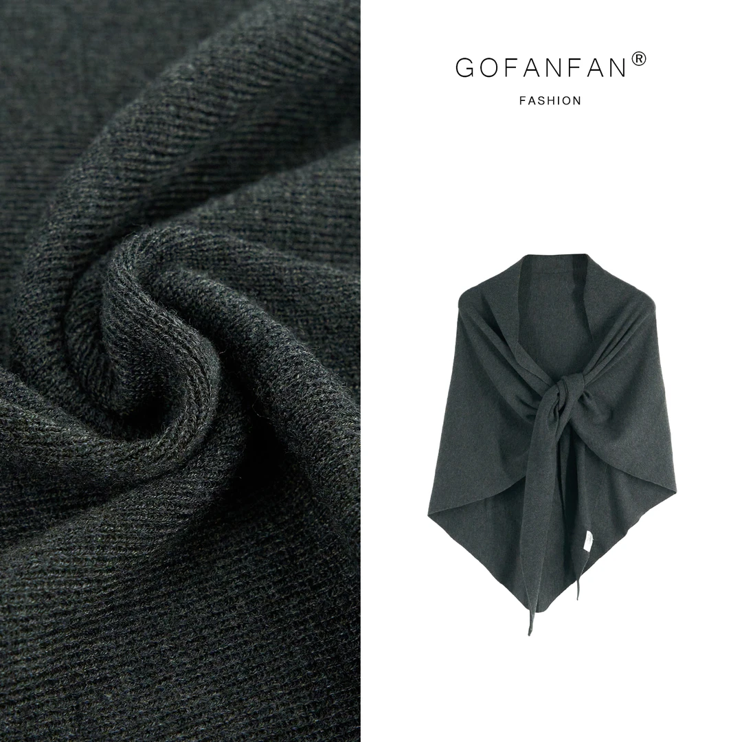 GFF STUFIO【法式气质】外搭女薄款针织三角巾围巾披肩