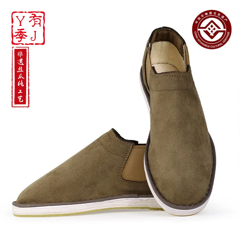 有季非遗丝瓜络手工千层底时尚休闲小洋鞋女士通勤低帮老北京布鞋