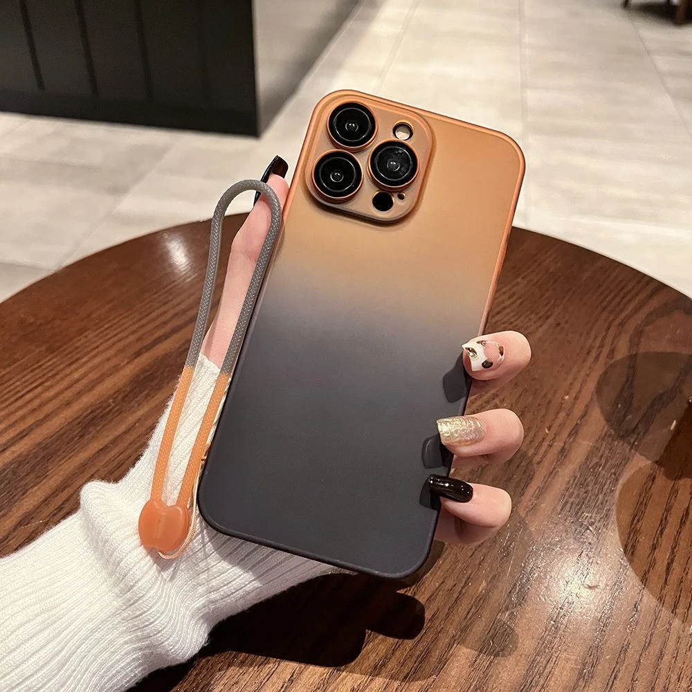 磨砂渐变硬壳适用苹果14pro手机壳iPhone14新款防尘高级感13全包