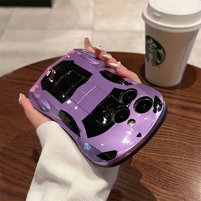 暗紫色小蛮腰跑车新款苹果14promax手机壳适用iPhone13潮流11/12