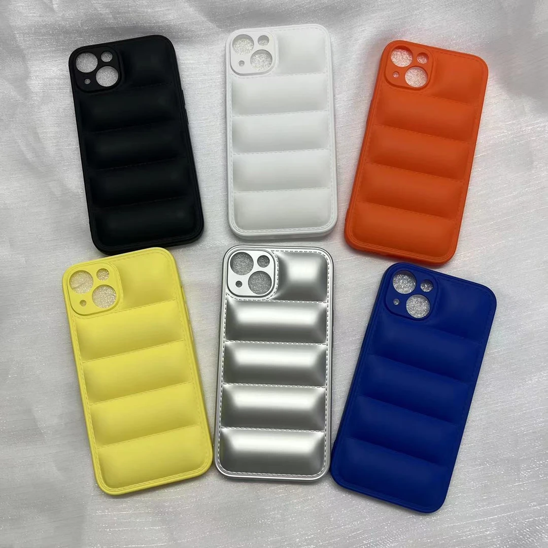 适用苹果13pro手机套TPU气囊防摔保护套 iPhone14pro羽绒服手机壳