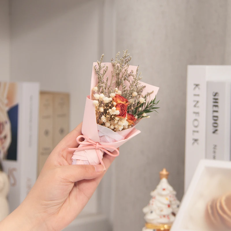 【直播专享】迷你小花束玫瑰干花永生花520 女生日礼物情人节母亲节