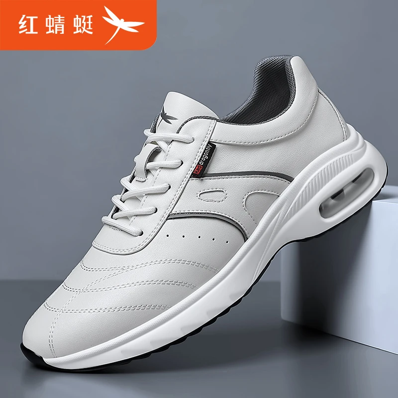 红蜻蜓2025冬季新款男鞋休闲运动鞋透气皮鞋男透气防滑鞋C0233022