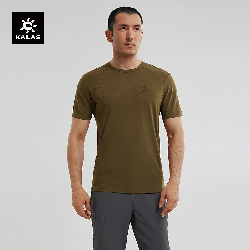 KAILAS凯乐石男款圆领功能中袖T恤弹力透气速干半袖亲肤短袖
