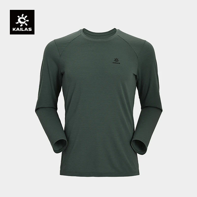 KAILAS凯乐石圆领功能长袖T恤轻量透气速干户外运动攀登徒步男款